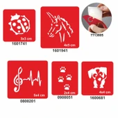 Müzikseverler 5 li Set Geçici Dövme Kına Şablonu thumbnail 1