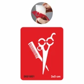 Meslek Aşkı Berber Makas Tarak Deseni Tattoo Geçici Dövme Şablonları Kına Kalıpları thumbnail 1