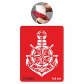 Pusula Dümen Çapa  Tattoo Geçici Dövme Şablonları Kına Kalıpları thumbnail 1