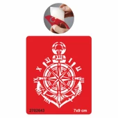 Saat Pusula Dümen Çapa  Tattoo Geçici Dövme Şablonları Kına Kalıpları thumbnail 1