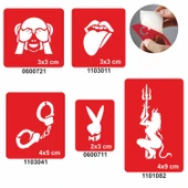 Şeytan Azapta 5 li Set Geçici Dövme Kına Şablonu thumbnail 1