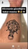 Pusula Dümen Çapa  Tattoo Geçici Dövme Şablonları Kına Kalıpları thumbnail 2