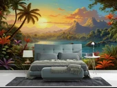 Göl ve Tropikal Manzaralı Duvar Kağıdı thumbnail 2