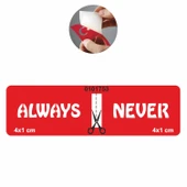 Herzaman ve Asla  Tattoo Geçici Dövme Şablonları Kına Kalıpları thumbnail 1