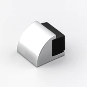 Oval Kapı Stoperi Yapışkanlı Metal Gümüş Krom Kauçuk Başlıklı Durdurucu Güçlü Yapışkanlı Tampon thumbnail 6