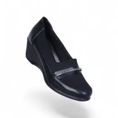 Vollex Vl2 Siyah 7Cm Kadın Dolgu Topuklu Ayakkabı thumbnail 1