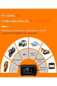 RJ-C1 12V 6a Araba Motosiklet Kurşun Asit Akü Şarj Cihazı Auto Islak Kuru Jel Onarım Led Ekran - 3