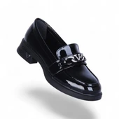 Ayakcenter 502 Rugan Nosima Siyah Kadın Loafer Ayakkabı thumbnail 1