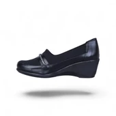 Vollex Vl2 Siyah 7Cm Kadın Dolgu Topuklu Ayakkabı thumbnail 3