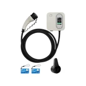 Elektrikli Akıllı Araç Şarj İstasyonu 22 KW Duvar Tipli 5 Metre Kablo Mobil Uygulamalı HCDK-22 RFID thumbnail 1