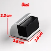 Oval Kapı Stoperi Yapışkanlı Metal Gümüş Krom Kauçuk Başlıklı Durdurucu Güçlü Yapışkanlı Tampon thumbnail 4