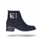 Scarletta S14 Nubuk Siyah 5Cm Kadın Topuklu Bot thumbnail 2