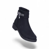 Alens A4 Siyah Nubuk Kadın Düz Bot thumbnail 1