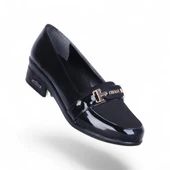 Ayakcenter Esrc-606 Siyah Kadın 3Cm Topuklu Ayakkabı thumbnail 1