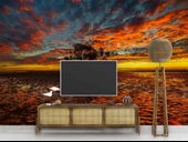 Bulut Ağaç Günbatımı Manzaralı Duvar Kağıdı thumbnail 3