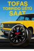 Tofaş Amblemli Torpido Üstü Retro Saat-Reflektörlü Akrep-Yelkovan-Şık Tasarım - 1