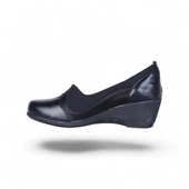 Vollex Vl3 Siyah 7Cm Kadın Dolgu Topuklu Ayakkabı thumbnail 3