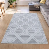 Elements Yumuşak Dokulu İskandinav Dokuma Gri Salon Halısı Mutfak Halısı Koridor Halısı Yolluk 06A_PA48 thumbnail 1