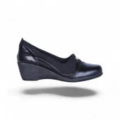 Vollex Vl3 Siyah 7Cm Kadın Dolgu Topuklu Ayakkabı thumbnail 2