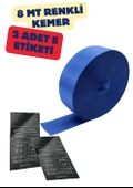 Mavi Renk Emniyet Kemeri 8mt. (Etiket Hediyeli) - 1