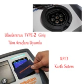 Elektrikli Wallbox Araç Şarj İstasyonu EMEV 22 kW 3 Faz Type-2 Soket Duvar Tip Mobil Uygulama RFID thumbnail 5