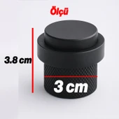 Modern Siyah Kapı Stoperi 3’lü Set Tırtık Model Vidalı Montaj Kauçuklu Kapı Tamponu Sessiz Durdurucu thumbnail 2