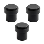 Siyah Metal Kapı Stoperi 3’lü Set Düz Model Vidalı Montaj Kauçuk Kapı Tamponu Durdurucu Koruyucu thumbnail 8