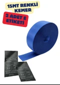 Mavi Renk Emniyet Kemeri 15mt. (Etiket Hediyeli) - 1