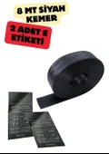 Siyah Renk Emniyet Kemeri 8mt. (Etiket Hediyeli) - 1