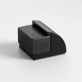 Metal Kapı Stoperi Siyah Oval Model Güçlü Yapışkanlı Kauçuk Başlıklı Kapı Tamponu Durdurucu Koruyucu thumbnail 1