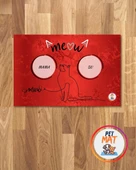 Petmat Kedi Mama Paspası , Kaymaz Taban , Yıkanabilir , Evcil Hayvan Paspası 027-K - 1