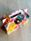 Macaron Kutusu 25 'li El Tutmalı Çanta Doğum Günü Hediye Kutusu Pasta Kutusu - 4