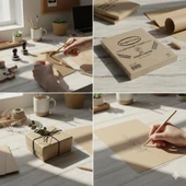 Single Color Kraft Kağıdı A4 100 lü Paket thumbnail 6