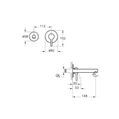 Vitra Origin Ankastre Lavabo Bataryası A4258134 Fırçalı Nikel - 5