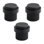 Modern Siyah Kapı Stoperi 3’lü Set Tırtık Model Vidalı Montaj Kauçuklu Kapı Tamponu Sessiz Durdurucu thumbnail 1