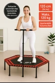 CKSpor  Tutunmalı Trambolin 135 Cm ''(54 Inç) Tutunmalı Step Trambolin Egzerisiz Trambolini - 1