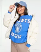 Pull & Bear Dik yakalı şişme mont thumbnail 1