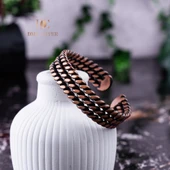 Dmt Copper Home %100 El Yapımı Bakır Bileklik,Doğal Antibakteriyel Bakır Bileklik, Sağlık Dostu Şık Tasarım - 1