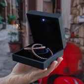 Dmt Copper Home %100 El Yapımı Bakır Bileklik,Doğal Antibakteriyel Bakır Bileklik, Sağlık Dostu 2 Lİ TAKIM IŞIKLI KUTULU - 2