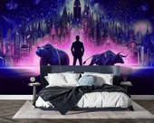 Fantastik Ayı ve boğa Temalı Duvar Kağıdı thumbnail 2