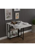 Asra Trend Metal Gövde Katlanır Mutfak Yemek Çalışma Masası, 155×75×70 cm, KM-31  RETRO TAŞ thumbnail 1