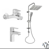 Artema Win S Banyo Bataryası + Lavabo Bataryası + Doppo Siena Lux Tepe Duş Sistemi thumbnail 1