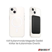 Sneezy İphone 13 Mini-13-13 Pro-13 Pro max Uyumlu Birinci Sınıf Magsafe Cüzdan Magsafe Deri Kartlık  Siyah - 2