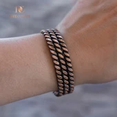 Dmt Copper Home %100 El Yapımı Bakır Bileklik,Doğal Antibakteriyel Bakır Bileklik, Sağlık Dostu Şık Tasarım - 4