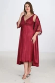 Arias Closet 2li Bordo Sabahlık Takımı Bigsize 6229 - 2