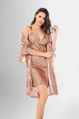 Arias Closet 2 li Kısa Sabahlık Takımı Desenli - 1