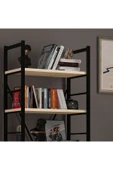 6 RAFLI METAL KİTAPLIK TEK MODÜL  Akça Ağaç thumbnail 3