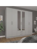 6 Kapaklı Gardırop 240cm  KÜL GRİ thumbnail 1