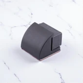 Metal Kapı Stoperi 3’lü Set Siyah Oval Model Güçlü Yapışkanlı Kauçuk Kapı Tamponu Durdurucu Koruyucu thumbnail 5