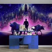 Fantastik Ayı ve boğa Temalı Duvar Kağıdı thumbnail 4